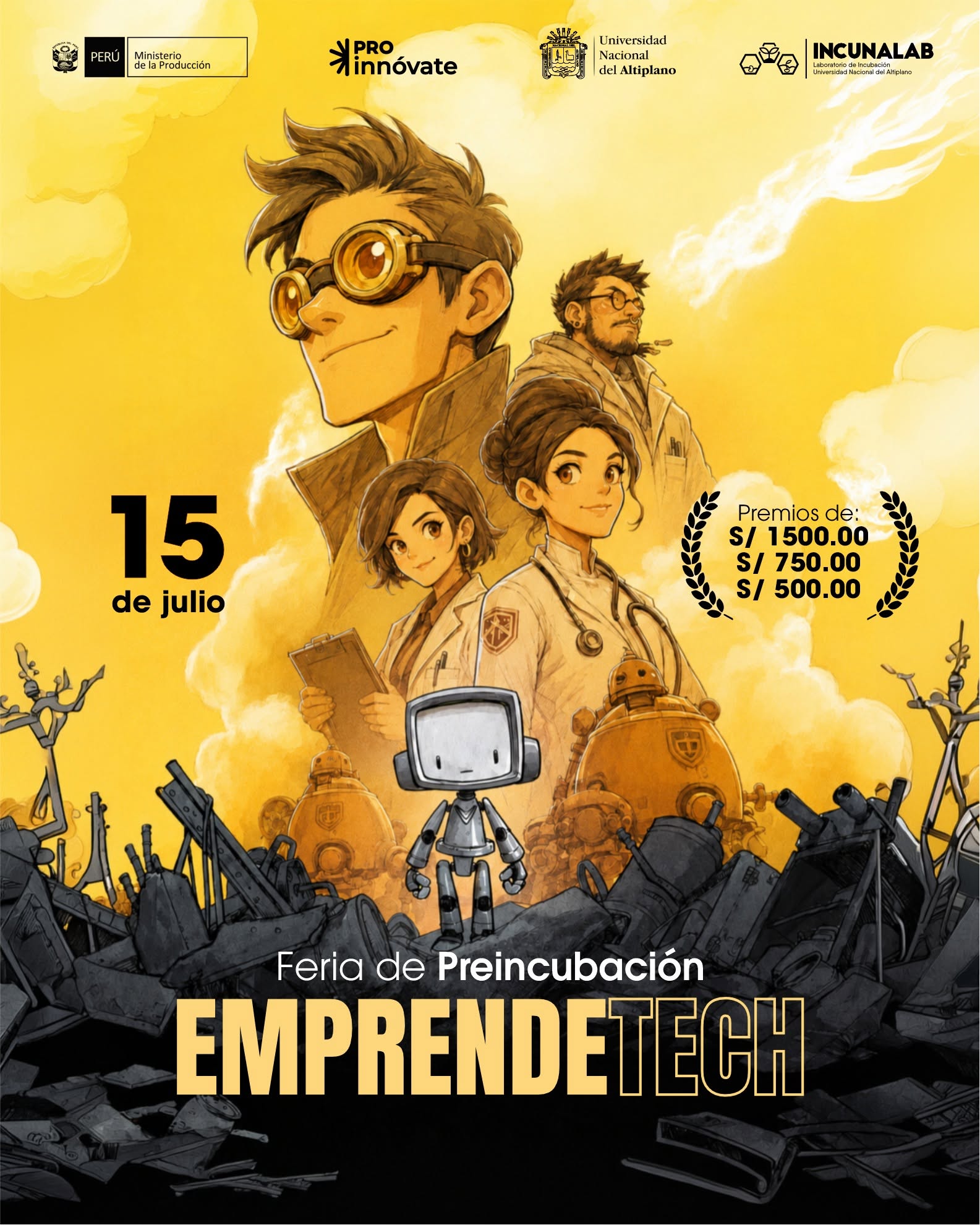 Afiche Feria de Preincubación Tech